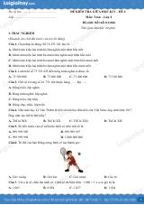 Đề kiểm tra giữa học kì 1 Toán 4 Kết nối tri thức - Đề số 4